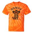 Howdy Cowboy Raccoon Tie-Dye T-Shirt - Unisex Animal Theme Orange Tie-Dye