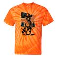 Raccoon Cowboy Western Tee - Tie-Dye Vintage Style for Adults Orange Tie-Dye