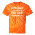 Raccoon Spirit Animal Tie-Dye T-Shirt - Sarcastic Humor Orange Tie-Dye