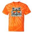 Raccoon Tie-Dye T-Shirt - Retro Sunglasses Design for Animal Lovers Orange Tie-Dye