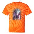 Rat Tie-Dye T-Shirt | Howling Moon Design | Unisex Casual Top Orange Tie-Dye