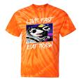 Street Cats & Trash Pandas Live Free | Tie-Dye Cotton Blend T-Shirt Orange Tie-Dye
