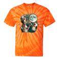 Tie-Dye Possum Moon T-Shirt - Funny Cursed Meme Design Orange Tie-Dye
