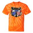 USA Patriotic Raccoon T-Shirt | July 4th Tie-Dye Trash Panda Tee Orange Tie-Dye
