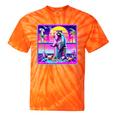 Vaporwave Raccoon Tie-Dye T-Shirt | Retrowave Synthwave Style Orange Tie-Dye