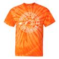 Workout Gym Raccoon Tie-Dye T-Shirt | Fun Fitness Motivation Orange Tie-Dye