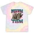 Autism Awareness Raccoon Tie-Dye Unisex T-Shirts | Fun & Unique Hazy Rainbow Tie-Dye