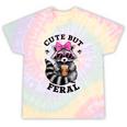 Cute Tie-Dye Racoon T-Shirt - Small, Colorful, Fun Vibe Hazy Rainbow Tie-Dye