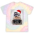 Dear Santa Raccoon Tie-Dye T-Shirt - Festive Christmas Fun Hazy Rainbow Tie-Dye