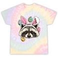 Easter Raccoon Tie-Dye T-Shirt - Fun for Bunny Lovers Hazy Rainbow Tie-Dye