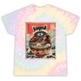 Raccoon Anime Tie-Dye T-Shirt | Quirky Japanese Noodle Design Hazy Rainbow Tie-Dye