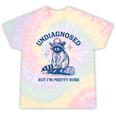 Raccoon Cowboy Meme Tie-Dye T-Shirt | Fun Unisex Tee Hazy Rainbow Tie-Dye