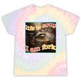 Raccoon Meme Tie-Dye T-Shirt - Oddly Specific Ironic Humor Hazy Rainbow Tie-Dye