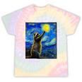 Raccoon Starry Night Tie-Dye Unisex T-Shirt - Van Gogh Art Lovers Hazy Rainbow Tie-Dye