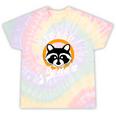 Raccoon Tie-Dye T-Shirt | Cute Trash Panda Design | Cartoon Style Hazy Rainbow Tie-Dye