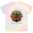 Raccoon Trash Panda Tie-Dye Kids T-Shirt | Fun Animal Design Hazy Rainbow Tie-Dye
