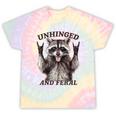 Raccoon Unhinged And Feral Retro Raccoon Feral Summer Tie-Dye T-Shirts Hazy Rainbow Tie-Dye
