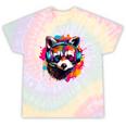 Retro Raccoon Tie-Dye T-Shirt - Fun Vintage Style for Adults & Kids Hazy Rainbow Tie-Dye