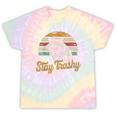 Stay Trashy Opossum & Raccoon Internet Meme Tie-Dye T-Shirt Hazy Rainbow Tie-Dye