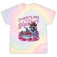Strawberry Jam Raccoon Tie-Dye T-Shirt | Fun & Casual Hazy Rainbow Tie-Dye