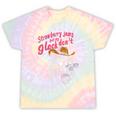 Strawberry Jams Tie-Dye T-Shirt - Fun Raccoon Theme Hazy Rainbow Tie-Dye