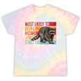 Street Cat T-Shirt - Adopt & Love | Raccoon Tie-Dye | Funny Gift Hazy Rainbow Tie-Dye