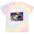 Street Cats & Trash Pandas Live Free | Tie-Dye Cotton Blend T-Shirt Hazy Rainbow Tie-Dye