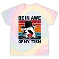 Vintage Tie-Dye Autism Awareness T-Shirt | Raccoon Design Hazy Rainbow Tie-Dye