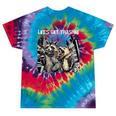 Let's Get Trashed Tie-Dye T-Shirt | Raccoon & Opossum Beer Party Festival Tie-Dye