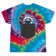 Pocket Raccoon Tie-Dye Unisex T-Shirt - Cute Animal Lover Fashion Festival Tie-Dye