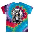 Raccoon Noodle Cup Tie-Dye Unisex T-Shirt | Fun Novelty Wear Festival Tie-Dye