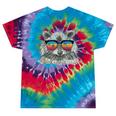 Raccoon Tie-Dye T-Shirt - Retro Sunglasses Design for Animal Lovers Festival Tie-Dye
