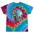Raccoon Tie-Dye T-Shirt - Whimsical Howling Moon Scene Festival Tie-Dye