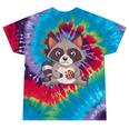 Raccoon Tie-Dye T-Shirt - Whimsical Wildlife Fashion for Adults Festival Tie-Dye