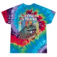 Retro Raccoon Lover Tie-Dye T-Shirt - Fun Camping Vibes Festival Tie-Dye