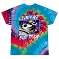 Street Cats & Trash Pandas Live Free | Tie-Dye Cotton Blend T-Shirt Festival Tie-Dye