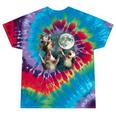 Three Possum Moon 3 Opossum Weird Cursed Meme Tie-Dye T-Shirts Festival Tie-Dye