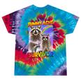 Tummy Ache Survivor Raccoon Tie-Dye T-Shirts - Fun & Whimsical Festival Tie-Dye