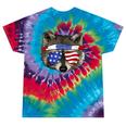 USA Patriotic Raccoon T-Shirt | July 4th Tie-Dye Trash Panda Tee Festival Tie-Dye