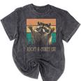 Adopt A Street Cat Tee - Animal Lover's Mineral Wash T-Shirt Mineral Black