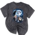 Animal Meme T-Shirt - Three Opossum Raccoon Skunk - Mineral Wash Mineral Black