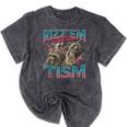 Autistic Raccoon Mineral Wash T-Shirts - Unique Meme Apparel Mineral Black