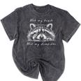 Baby Raccoon Mineral Wash T-Shirt - Cute Unisex Design Mineral Black