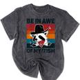 Be In Awe Autism Raccoon Vintage Mineral Wash T-Shirt Mineral Black
