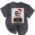 Christmas Raccoon Mineral Wash T-Shirt | Dear Santa Humor Mineral Black