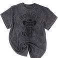 Cowboy Raccoon Men Women Howdy Raccoon Howdy Animal Mineral Wash Tshirts Mineral Black