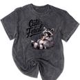 Cute But Feral Raccoon Panda Mineral Wash T-Shirt - Fun Costume Tee Mineral Black