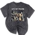 Let's Get Trashed Raccoon And Opossum Drinking Beer Mineral Wash Tshirts Mineral Black