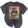 Raccoon Eating Ramen Anime T-Shirt – Japanese Style Unisex Tee Mineral Black