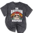 Raccoon Lover Mineral Wash Tee - Retro Vintage Style for Unisex Mineral Black